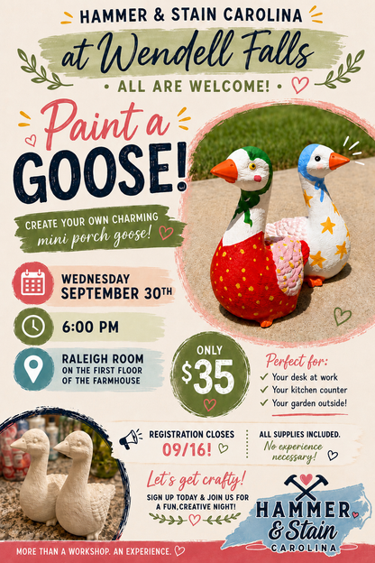 09/30/26 Paint A Goose at Wendell Falls