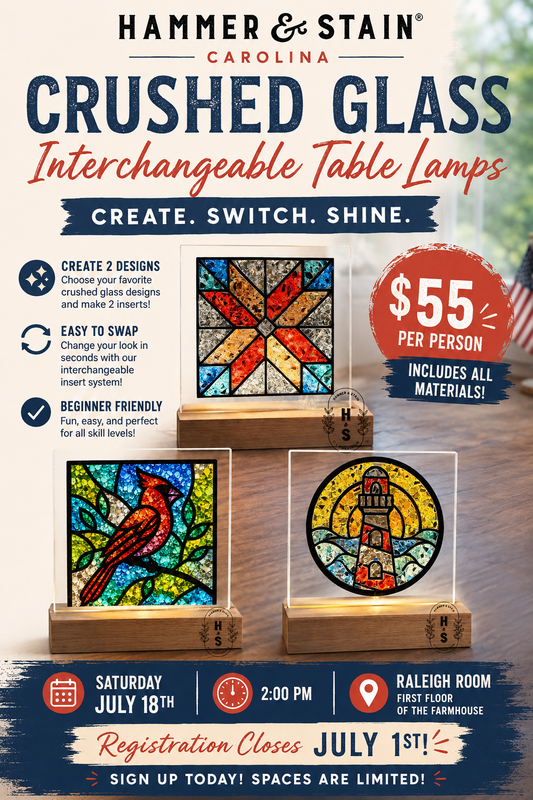 07/18/26 Crushed Glass Interchangeable Table Lamps Workshop @ Wendell Falls Community