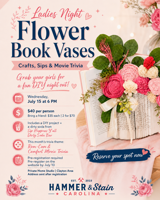 07/15/26 HSC Ladies Night: Flower Book Cases & Trivia