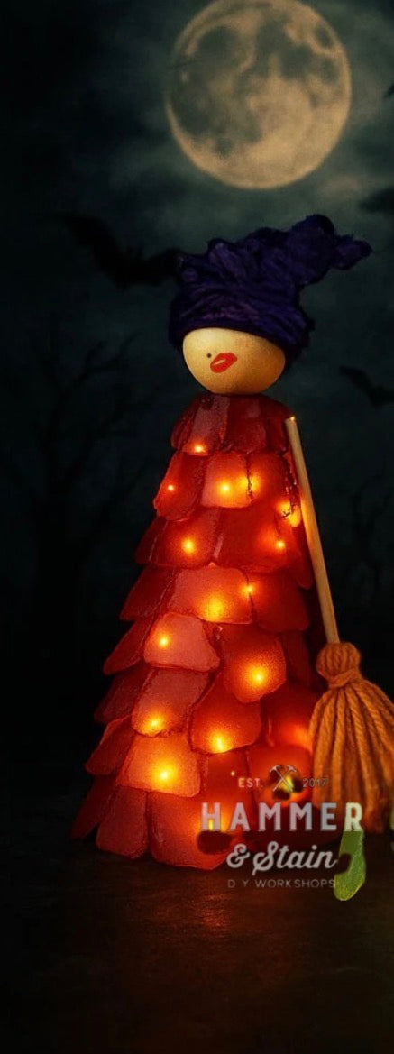 10/21/25 DIY Sanderson Sister Trio Sea Glass Trees at Norse Brewing Longhouse in Zebulon,NC